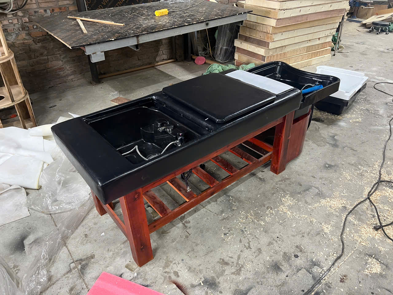 Giường gội đầu tai thỏ 2n1