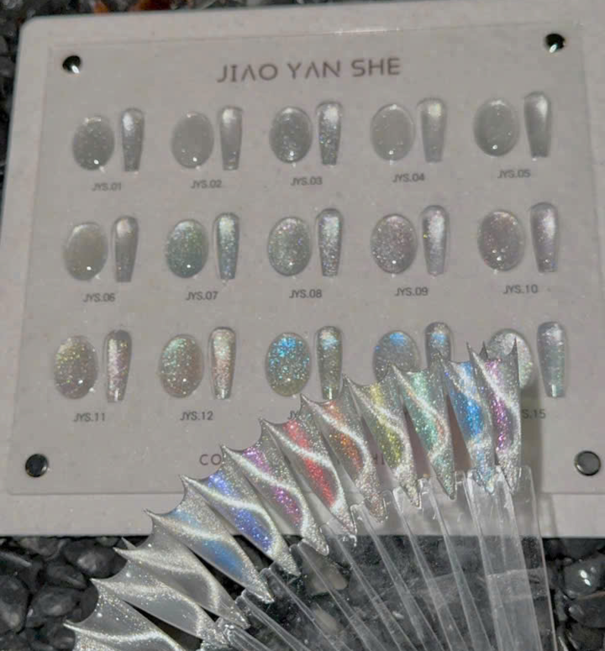 Set sơn gel mắt mèo cat eye sáng Jiao Yan She 15 màu